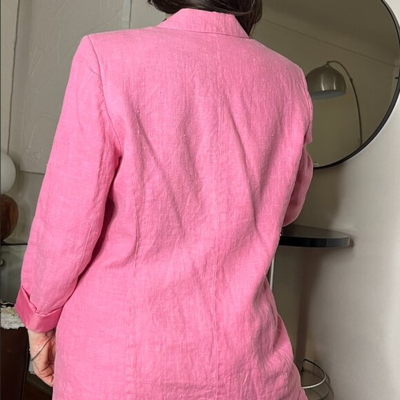 100% Linen Harvé Benard Suit 90's Vintage Suit - Picture 8 of 11